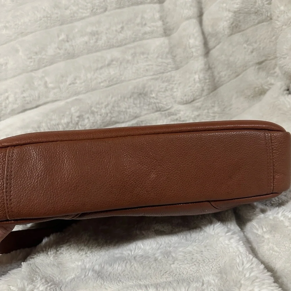 Mcklein Montclare leather laptop and tablet briefcase in a brown color